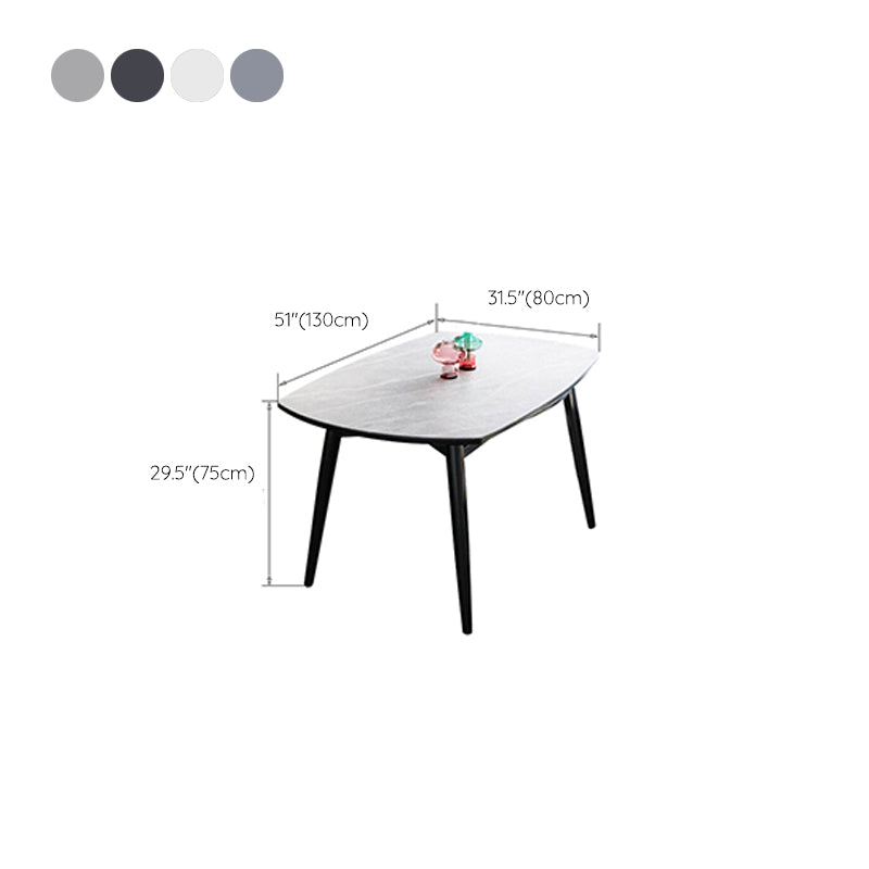 Modern Stone Scalable Dining Table Rubber Leg for Dining Room