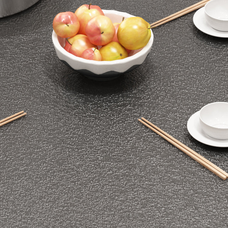 Modern Stone Rectangle Dining Table Rubber Wood Base for Dining Room