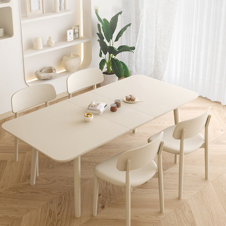 White Rectangle Dining Room Table Modern Dinner Room Kitchen Table