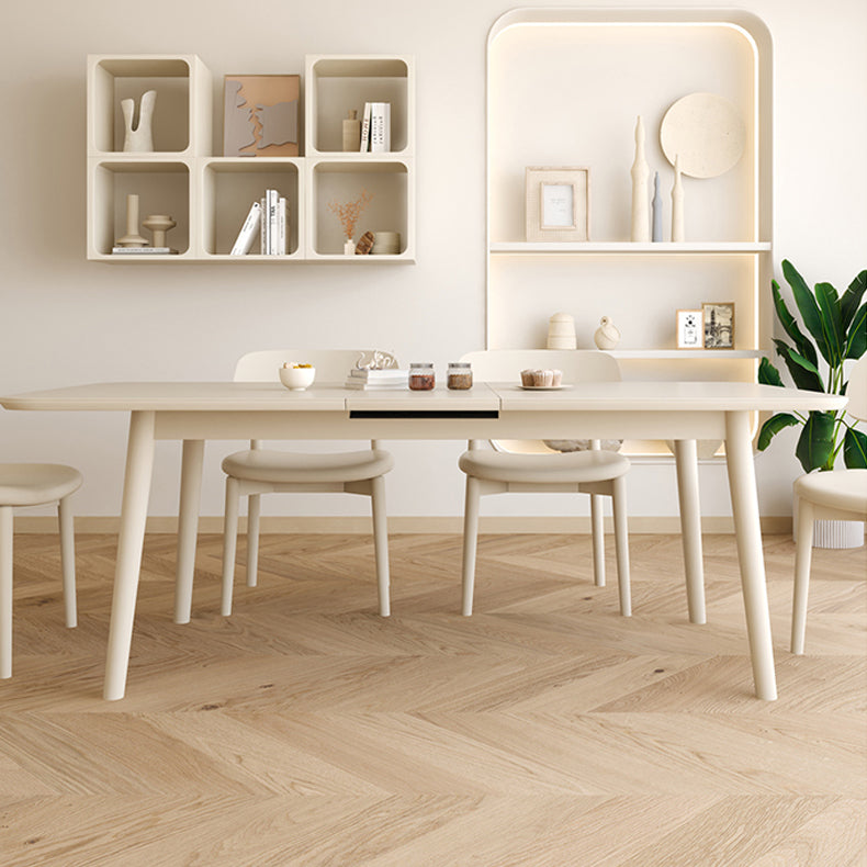White Rectangle Dining Room Table Modern Dinner Room Kitchen Table