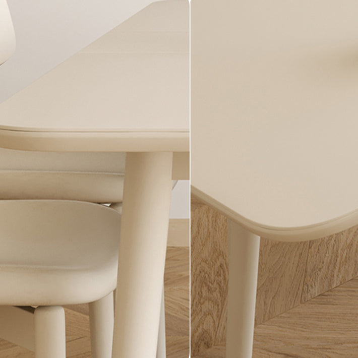 White Rectangle Dining Room Table Modern Dinner Room Kitchen Table