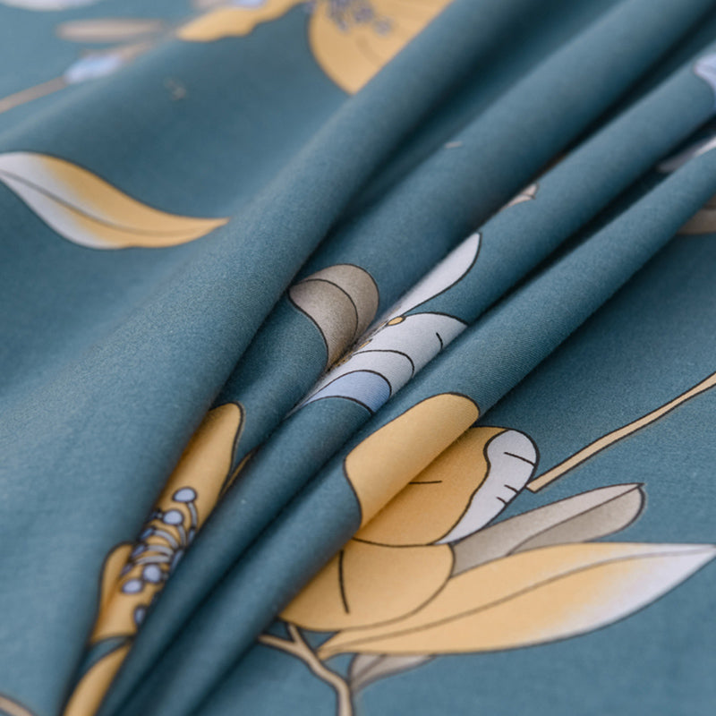 Sheets Cotton Floral Printed Breathable Ultra Soft Wrinkle Resistant Bed Sheet Set