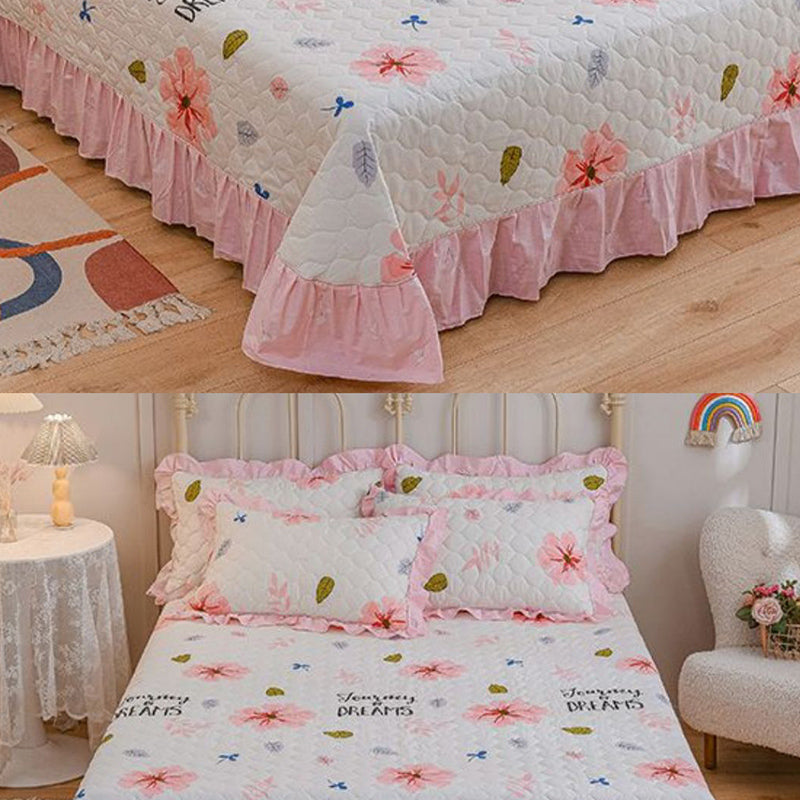 Sheet Set Cotton Cartoon Printed Wrinkle Resistant Breathable Ultra Soft Bed Sheet Set