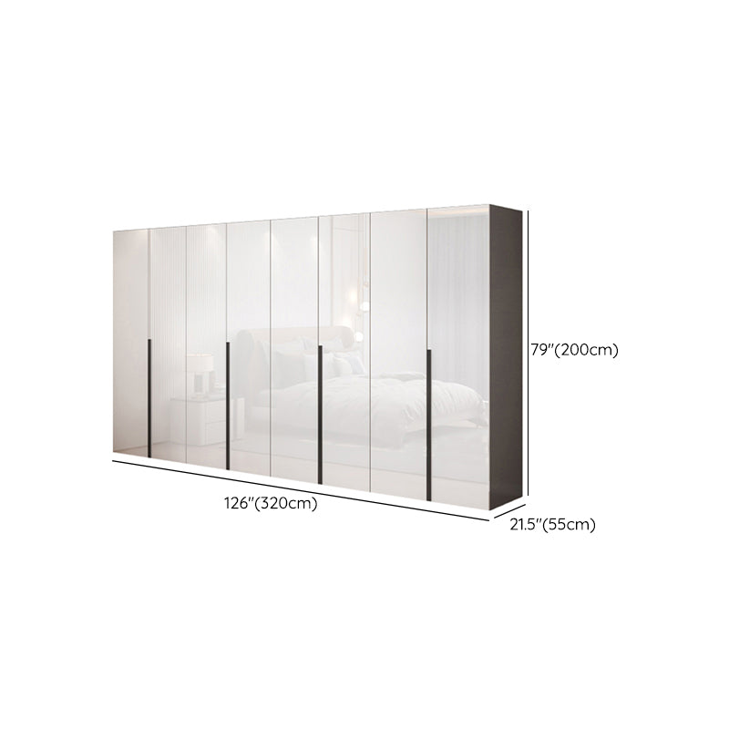 Engineered Wood Wardrobe Closet with Shelves Modern Wardrobe Cabinet for Home