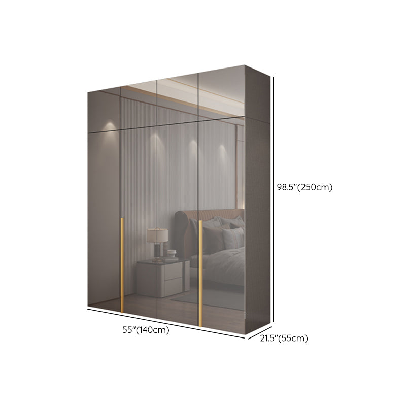 Engineered Wood Wardrobe Closet with Shelves Modern Wardrobe Cabinet for Home