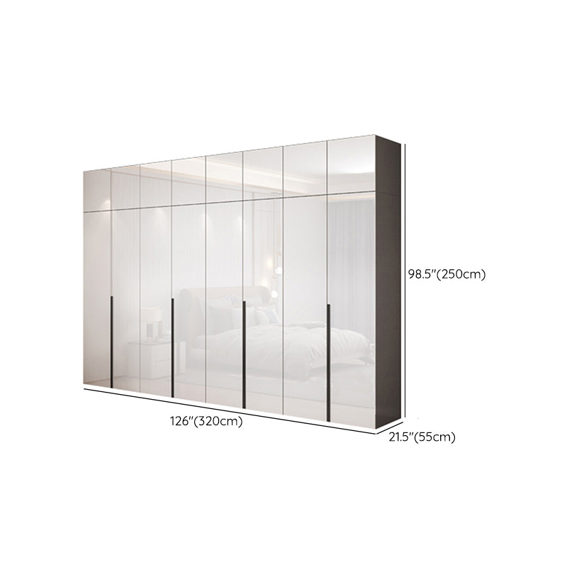 Engineered Wood Wardrobe Closet with Shelves Modern Wardrobe Cabinet for Home