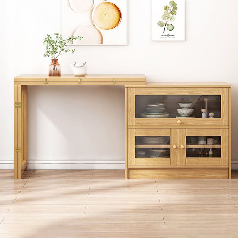Natural Finish Dining Table Set 1/3 Pieces Faux Dinette Set for Home