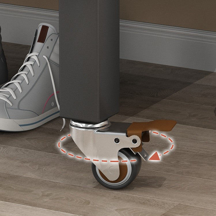 Foldable Freestanding Wardrobe Metal Frame Wardrobe with Casters