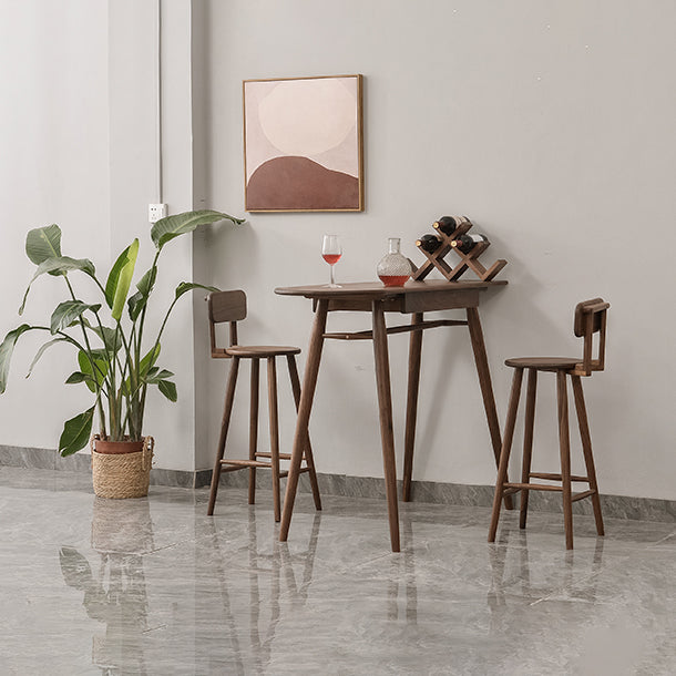 Contemporary Bar Dining Table Kitchen Rectangle Wood Bar Table