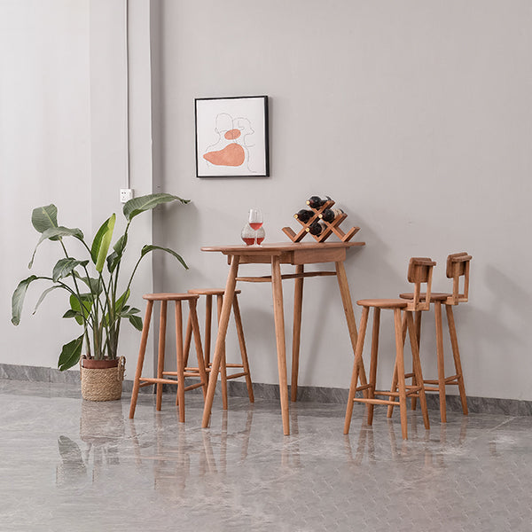 Contemporary Bar Dining Table Kitchen Rectangle Wood Bar Table