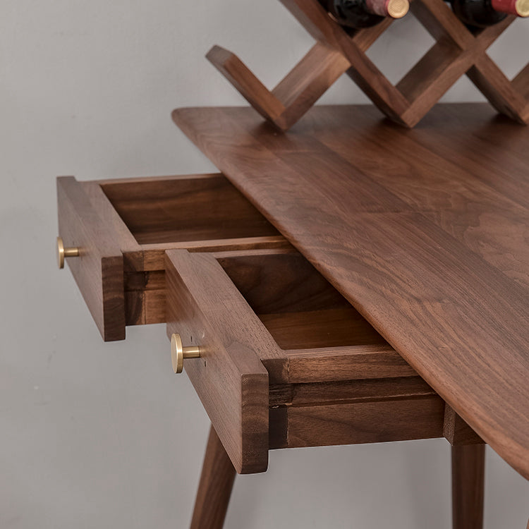 Contemporary Bar Dining Table Kitchen Rectangle Wood Bar Table