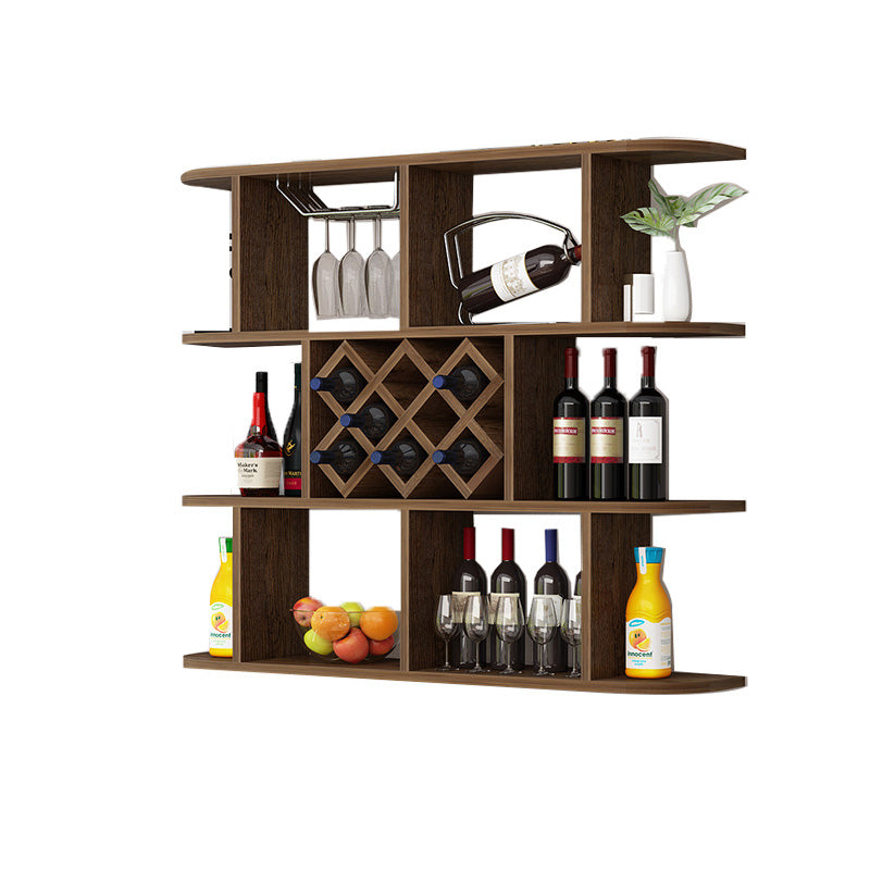 Modern Hanging Wine Bottle Holder Wooden Kitchen Wine Rack Bottle