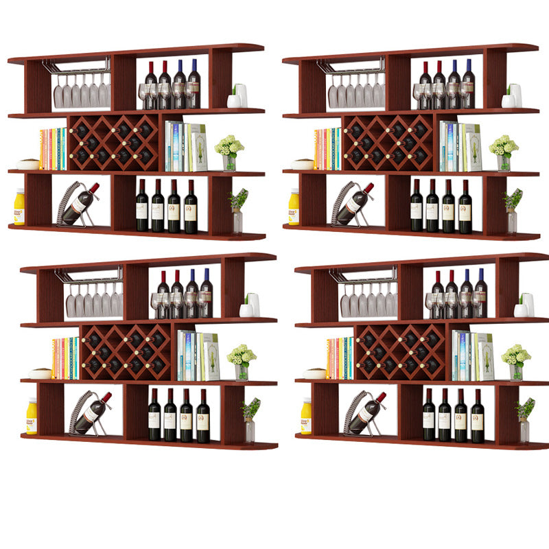 Modern Hanging Wine Bottle Holder Wooden Kitchen Wine Rack Bottle