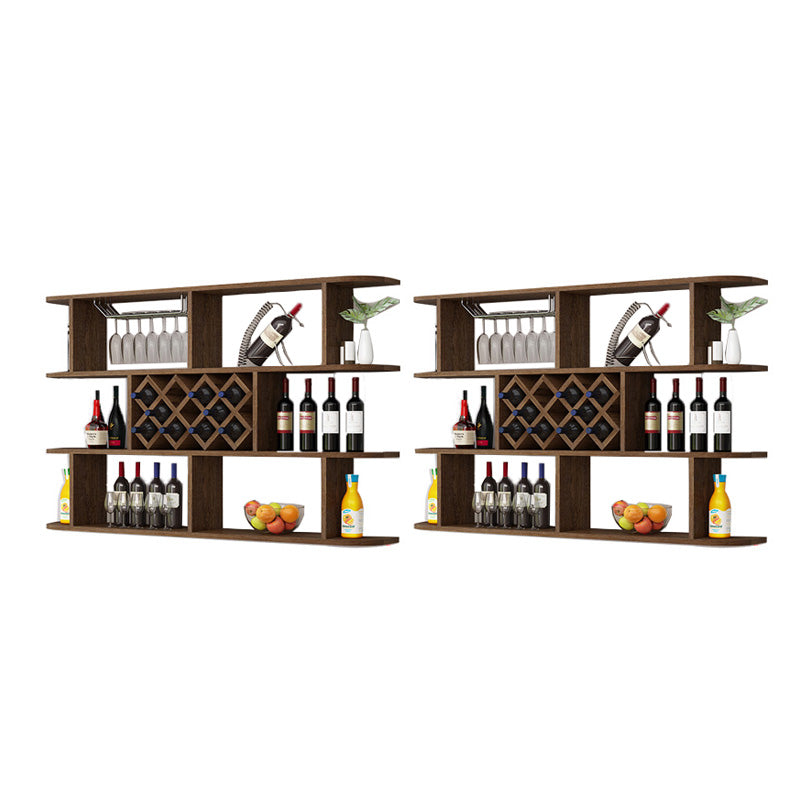 Modern Hanging Wine Bottle Holder Wooden Kitchen Wine Rack Bottle