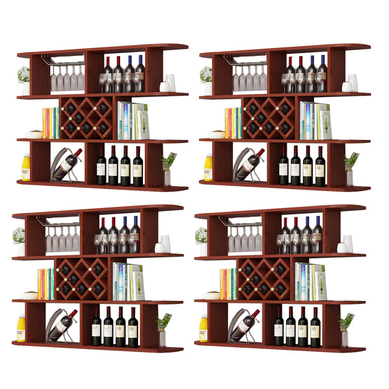Modern Hanging Wine Bottle Holder Wooden Kitchen Wine Rack Bottle