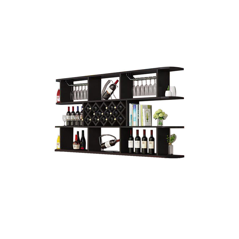 Modern Hanging Wine Bottle Holder Wooden Kitchen Wine Rack Bottle