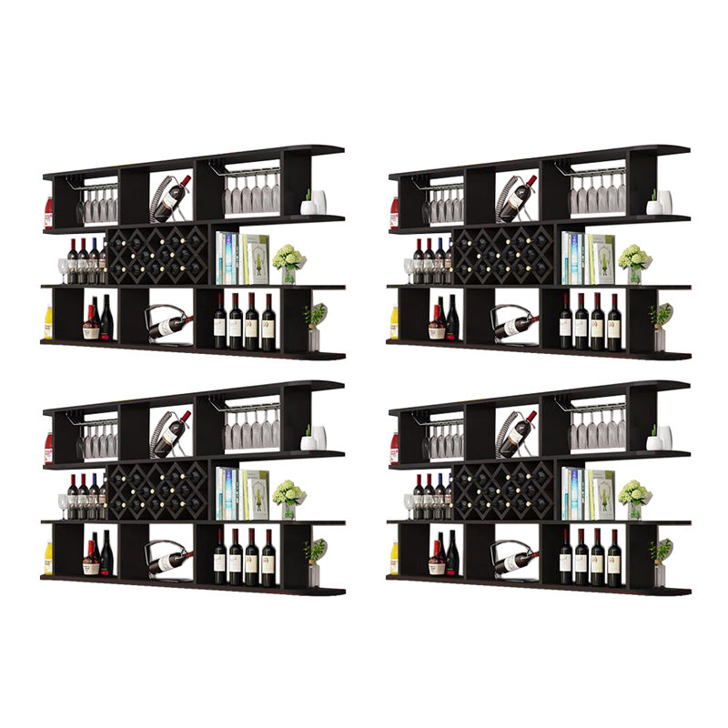 Modern Hanging Wine Bottle Holder Wooden Kitchen Wine Rack Bottle