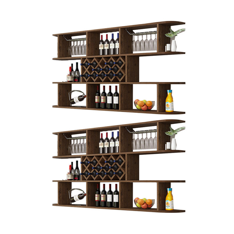 Modern Hanging Wine Bottle Holder Wooden Kitchen Wine Rack Bottle