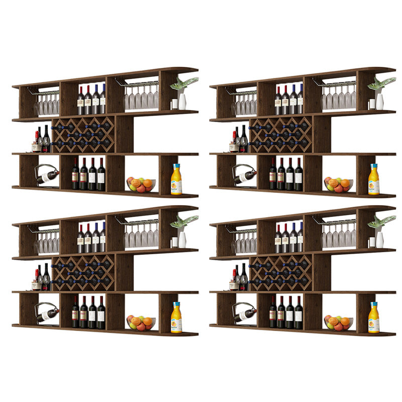 Modern Hanging Wine Bottle Holder Wooden Kitchen Wine Rack Bottle