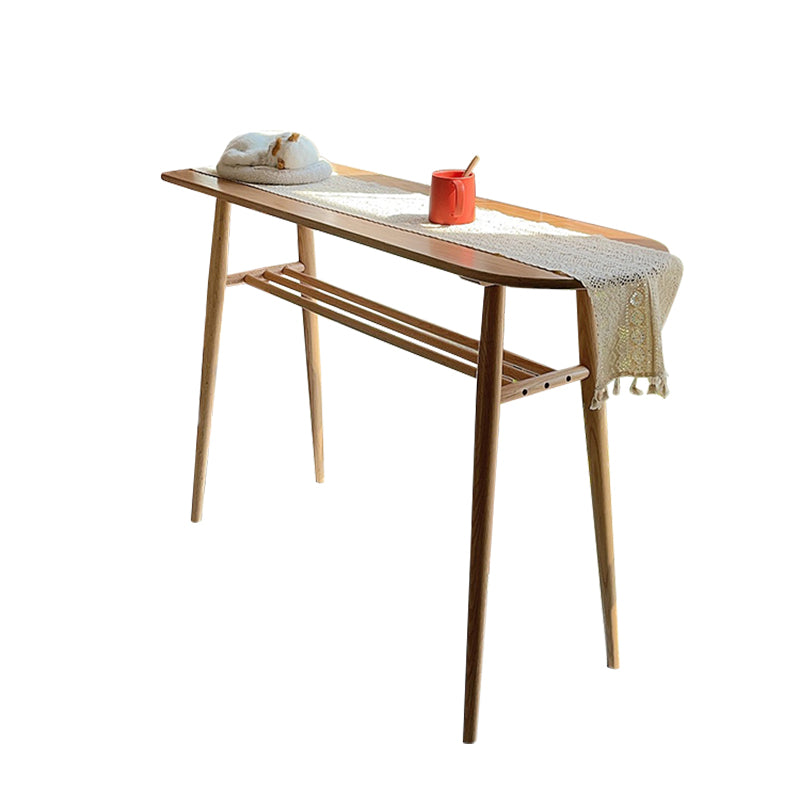 Natural Counter Height Pub Set 1/2/3 Pcs Solid Wood Bar Table and Upholstered Stools