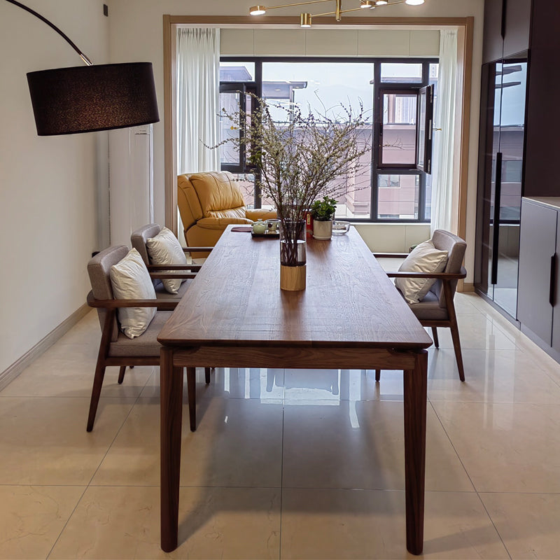 Rectangle Dining Table Cherry Wooden Table for Kitchen Dining Room
