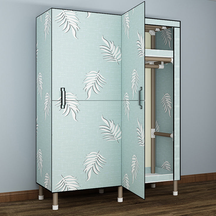 Foldable Freestanding Wardrobe Metal Frame Multifunctional Wardrobe for Bedroom