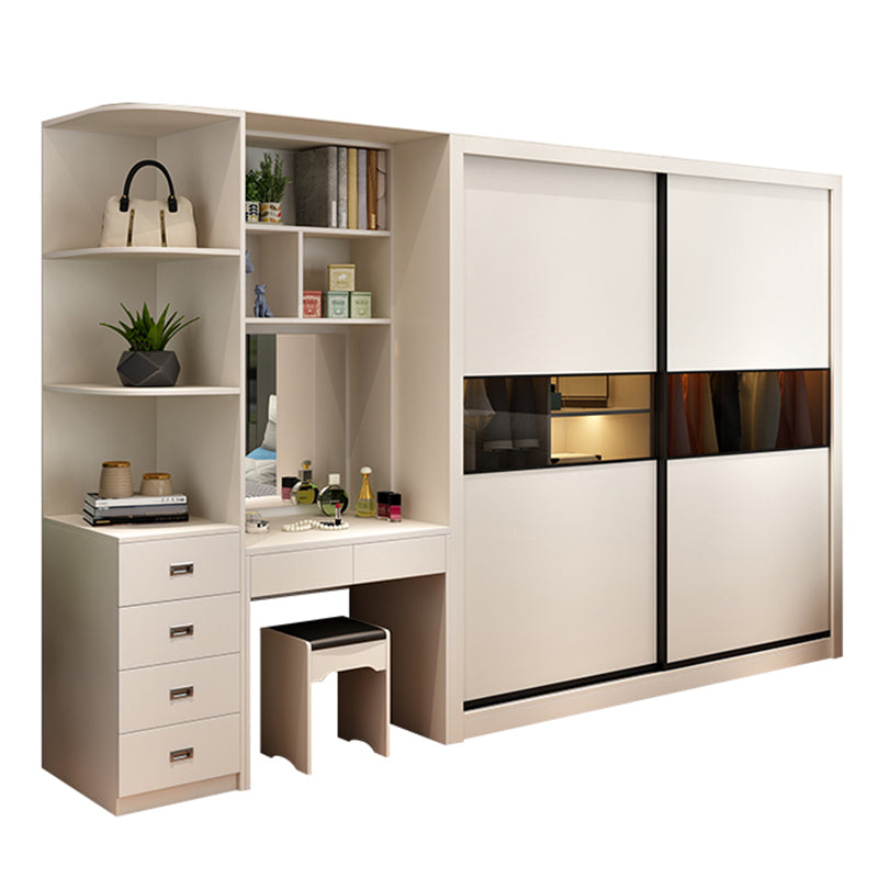 Contemporary Home Engineered Wood Wardrobe Freestanding Wardrobe Closet
