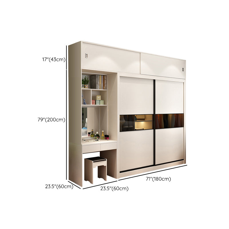 Contemporary Home Engineered Wood Wardrobe Freestanding Wardrobe Closet