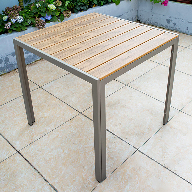 Modern Wood Patio Dining Table 1/2/7 Pieces Brown Dining Set for Courtyard