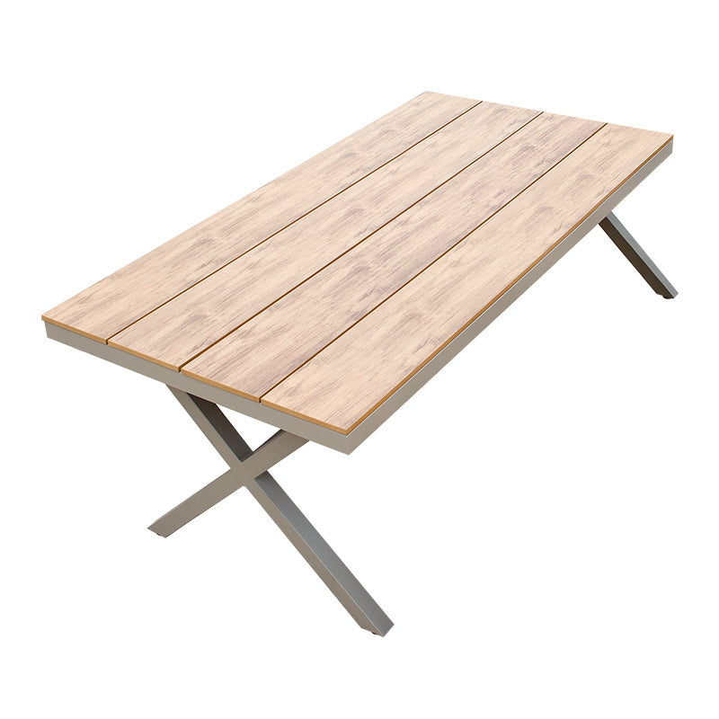 Modern Wood Patio Dining Table 1/2/7 Pieces Brown Dining Set for Courtyard