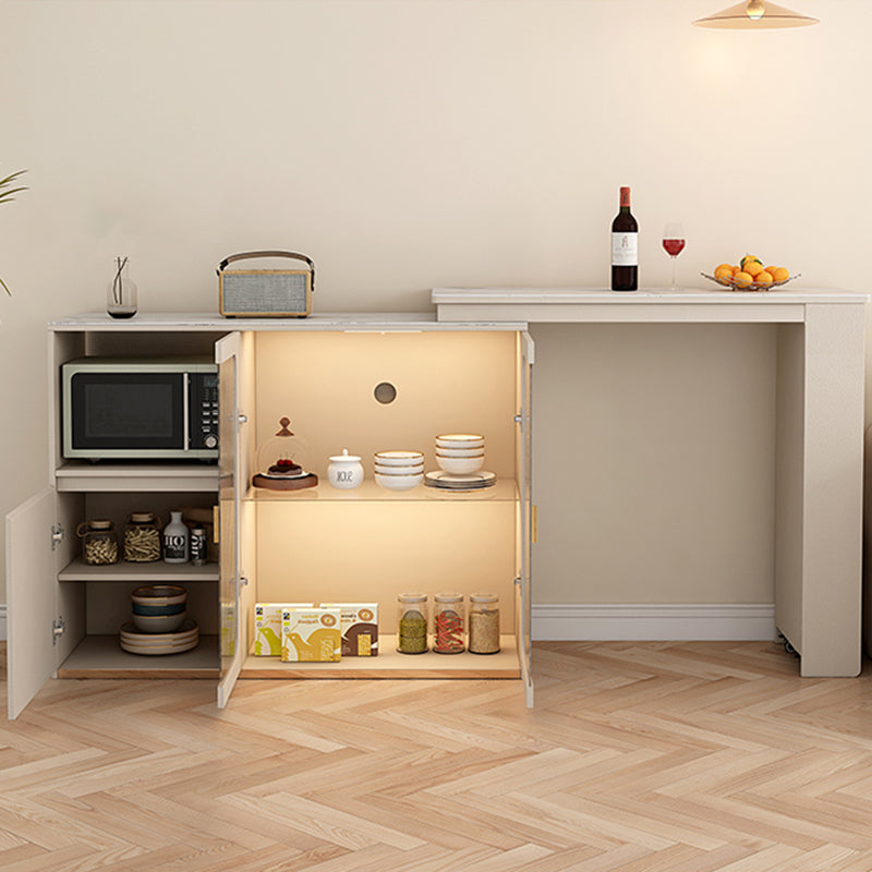 Modern Rectangle Bar Table Set 1/3 Pcs Rotatable Swivel Bar Table with Stools