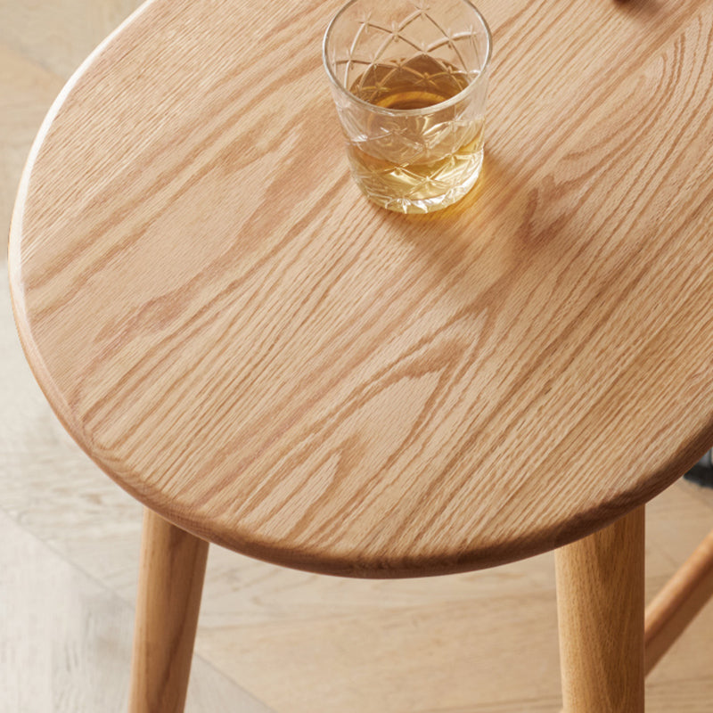 Trestle Base Bar Table Set 1/3 Pcs Oak Solid Wood Bar Table and Stools