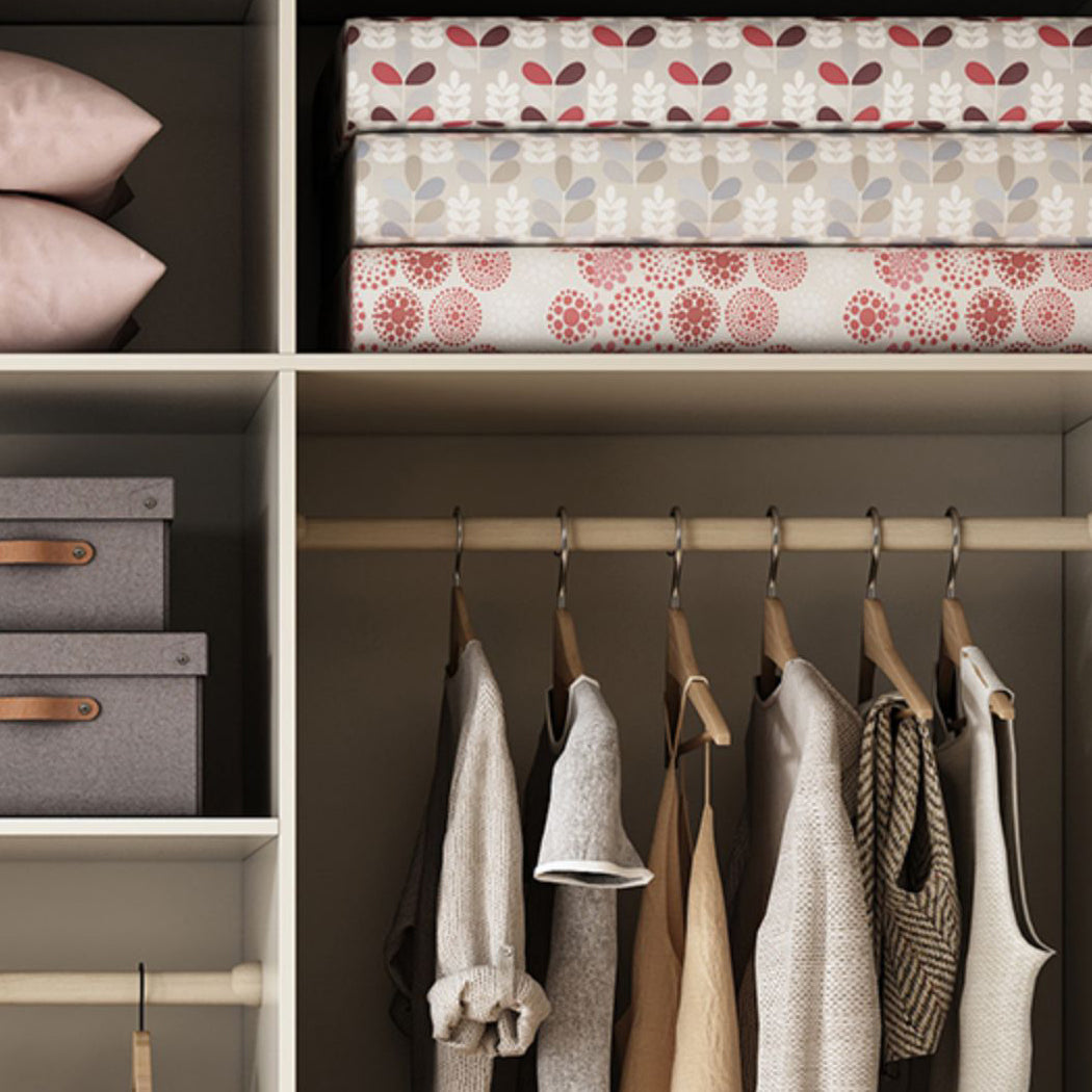 Modern Artificial Wood Wardrobe Freestanding Wardrobe in White