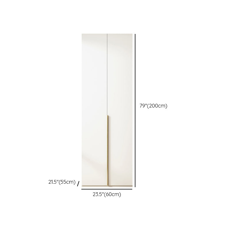Modern Artificial Wood Wardrobe Freestanding Wardrobe in White