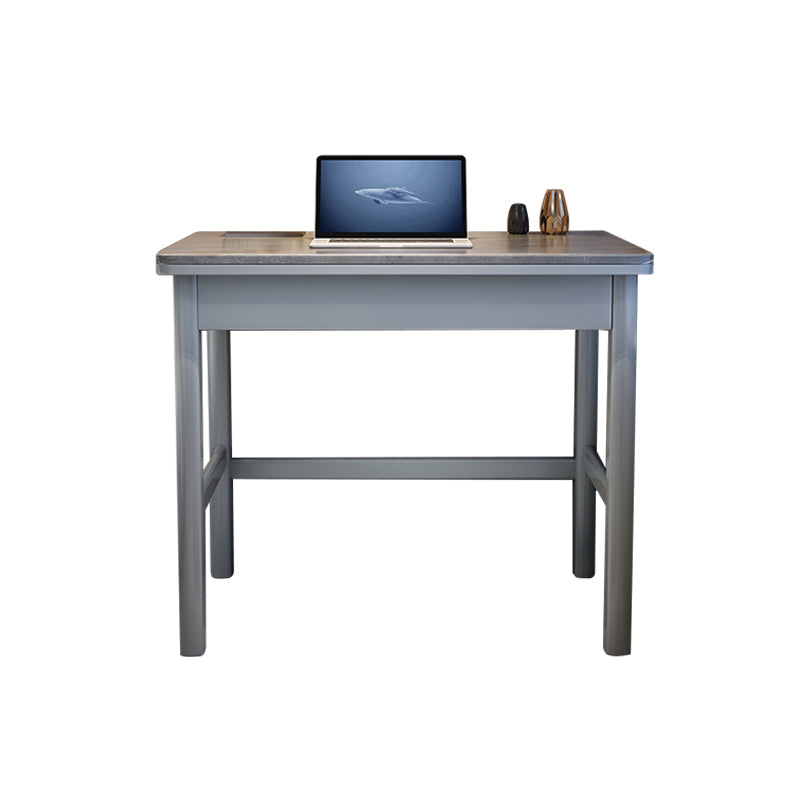 Contemporary Bedroom Computer Desk H-Shape Wood Base Writing Desk