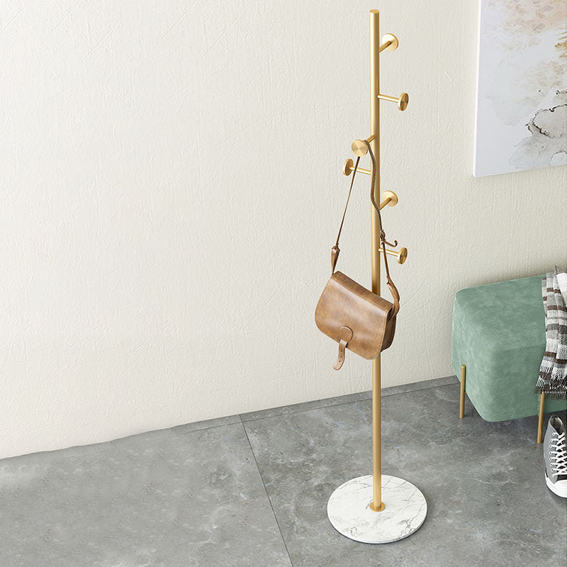 Metal Hall Stand Glam Style Free Standing Hall Stand with Coat Hook