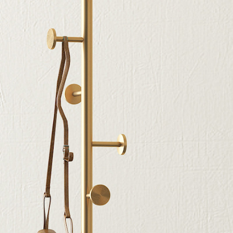 Metal Hall Stand Glam Style Free Standing Hall Stand with Coat Hook