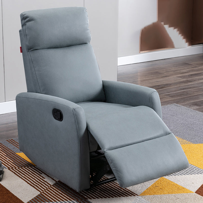 Solid Color Upholstered Standard Recliner Faux Leather Recliner Chair