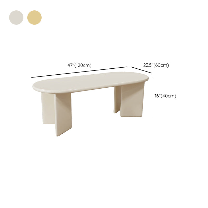 4 Legs Coffee Cocktail Table Wooden Oval Coffee or End Table