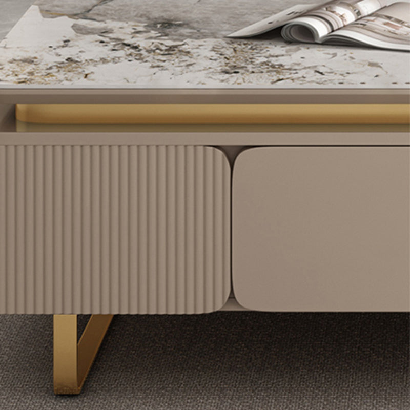 27" Wide Glam Cocktail Table Rectangle Coffee Table with Drawer