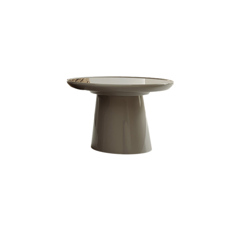 Contemporary Cocktail Table Pedestal Wooden Coffee Cocktail Table