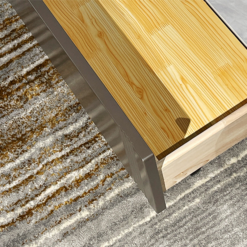 28" Wide Contemporary Cocktail Table White 4 Legs Stone Coffee Table