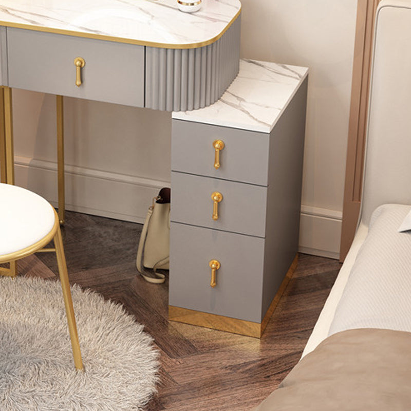Glam Wood Make-up Vanity Bedroom Makeup Vanity Desk with Drawer