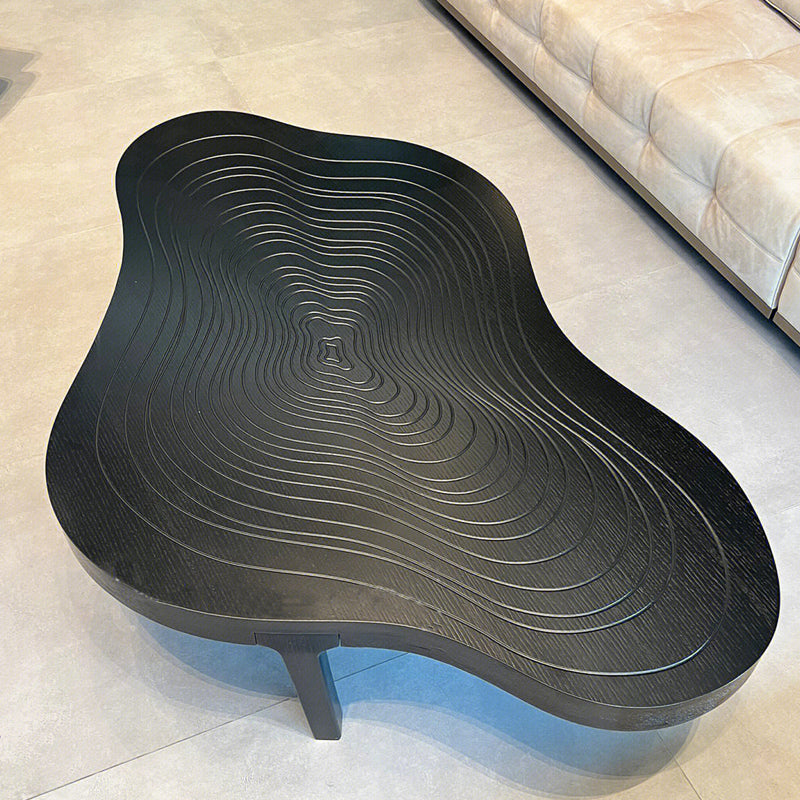Black Coffee or End Table Contemporary Slate Coffee Cocktail Table with 4 Legs