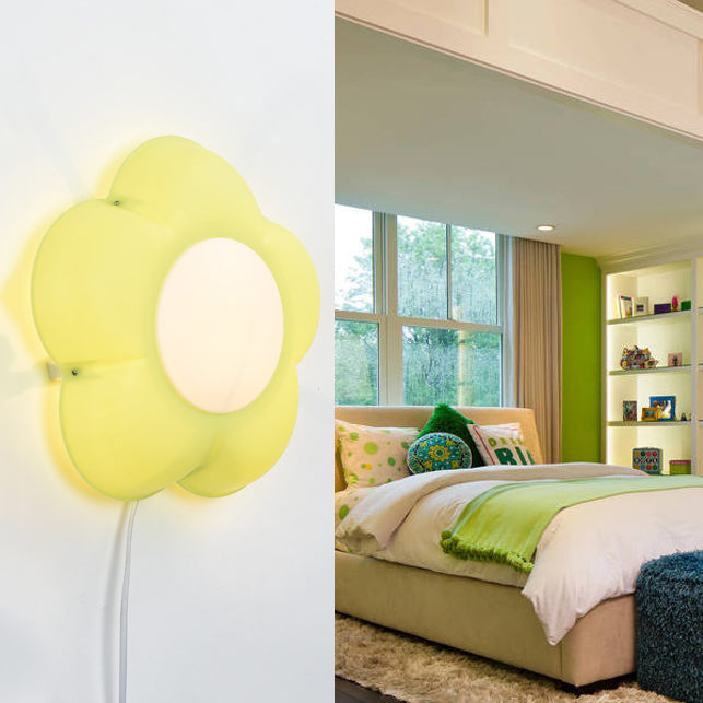 Plastic klein wandlicht babykamer bed cartoon oogkeualen led sconce lamp
