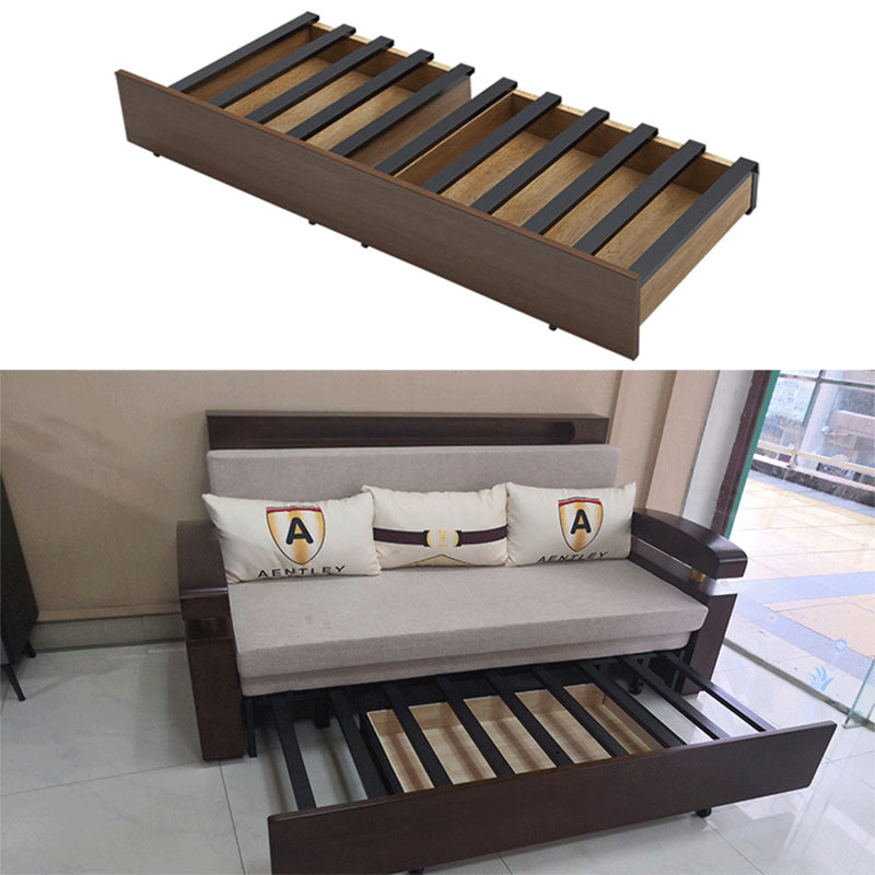 Glam Convertible Sofas Solid Wood Foldable Sleeper Sofa with Storage
