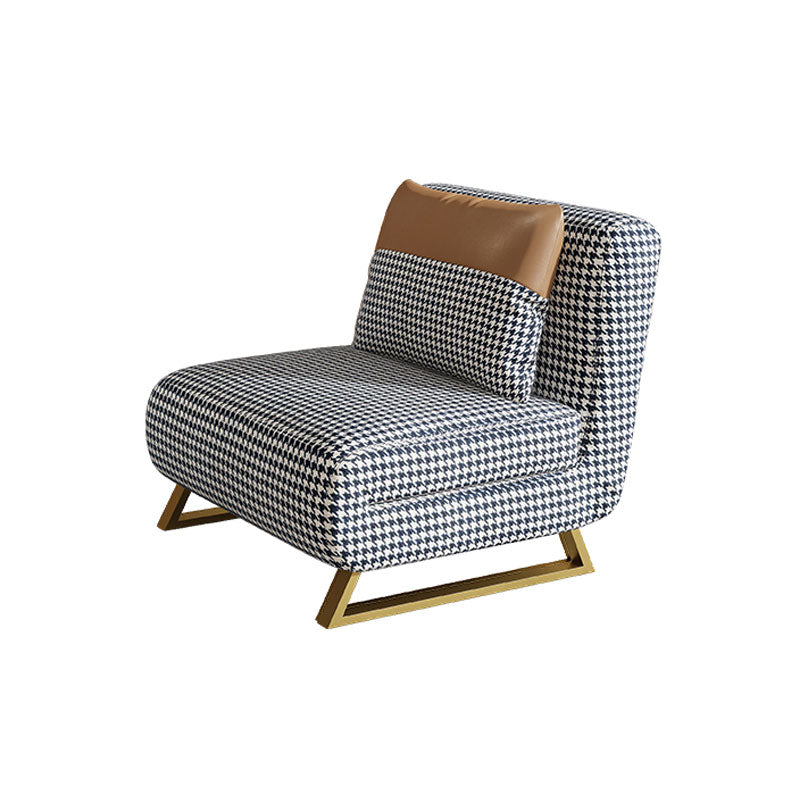 Armless Pillow Back Convertible Sofas Glam Metal Sleeper Sofa