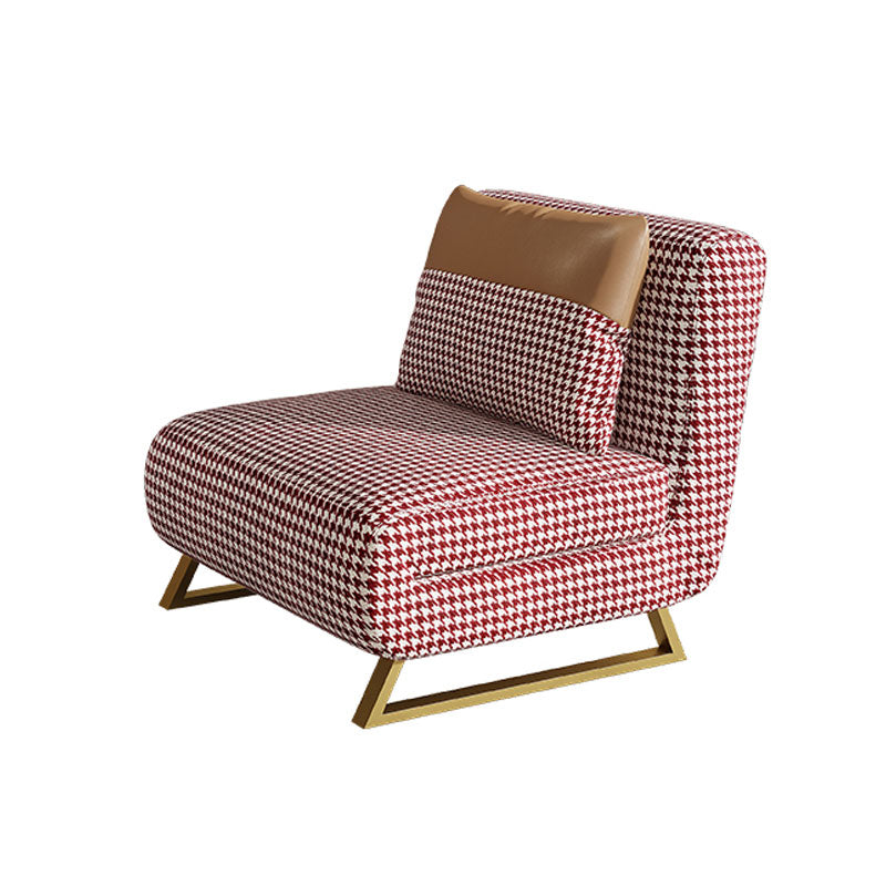 Armless Pillow Back Convertible Sofas Glam Metal Sleeper Sofa