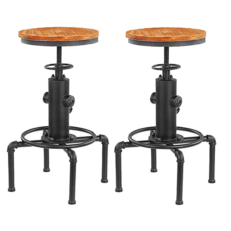 Industrial Style Solid Wood Pub Dining Set 1/2/4 Pcs Rectangular Pub Set for Home