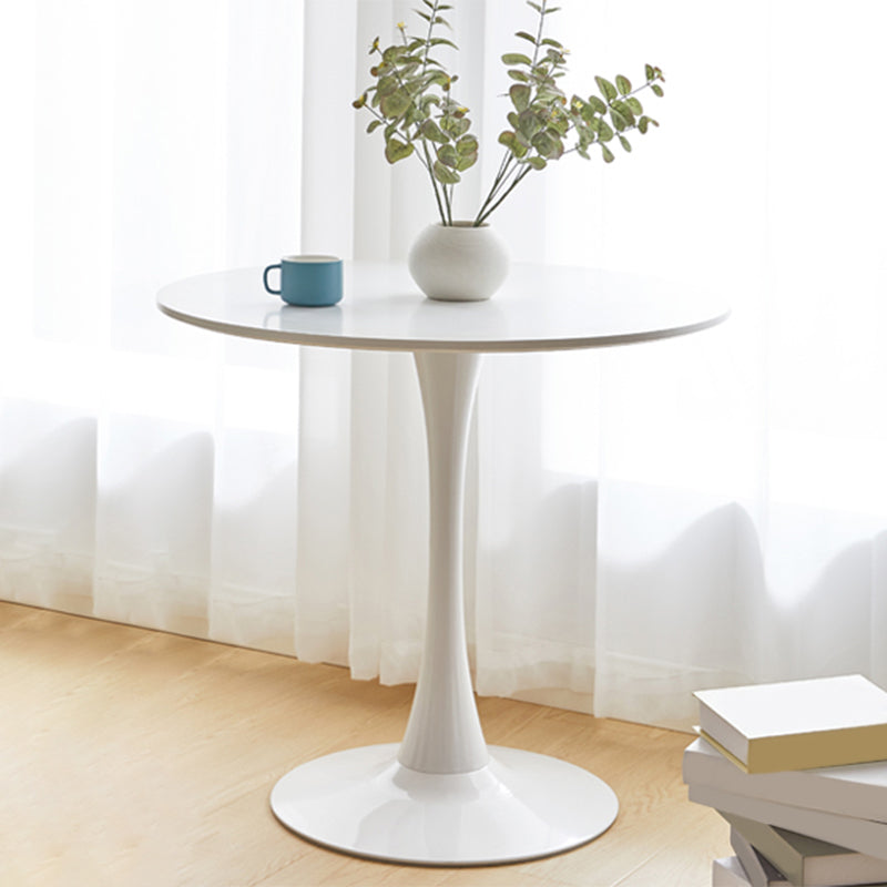 Simplicity Style Round Table Wood Dining Site Table with Tulip Base